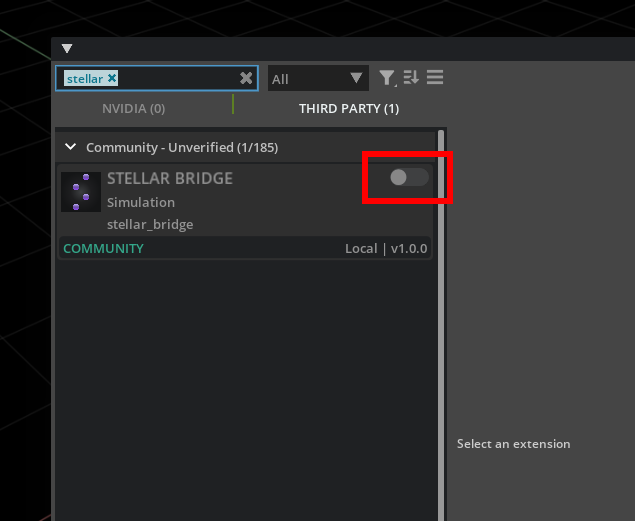 extensions settings